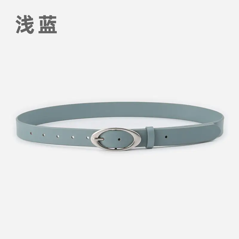 Women's Genuine Leather Belt Brown with Buckle - Image 4