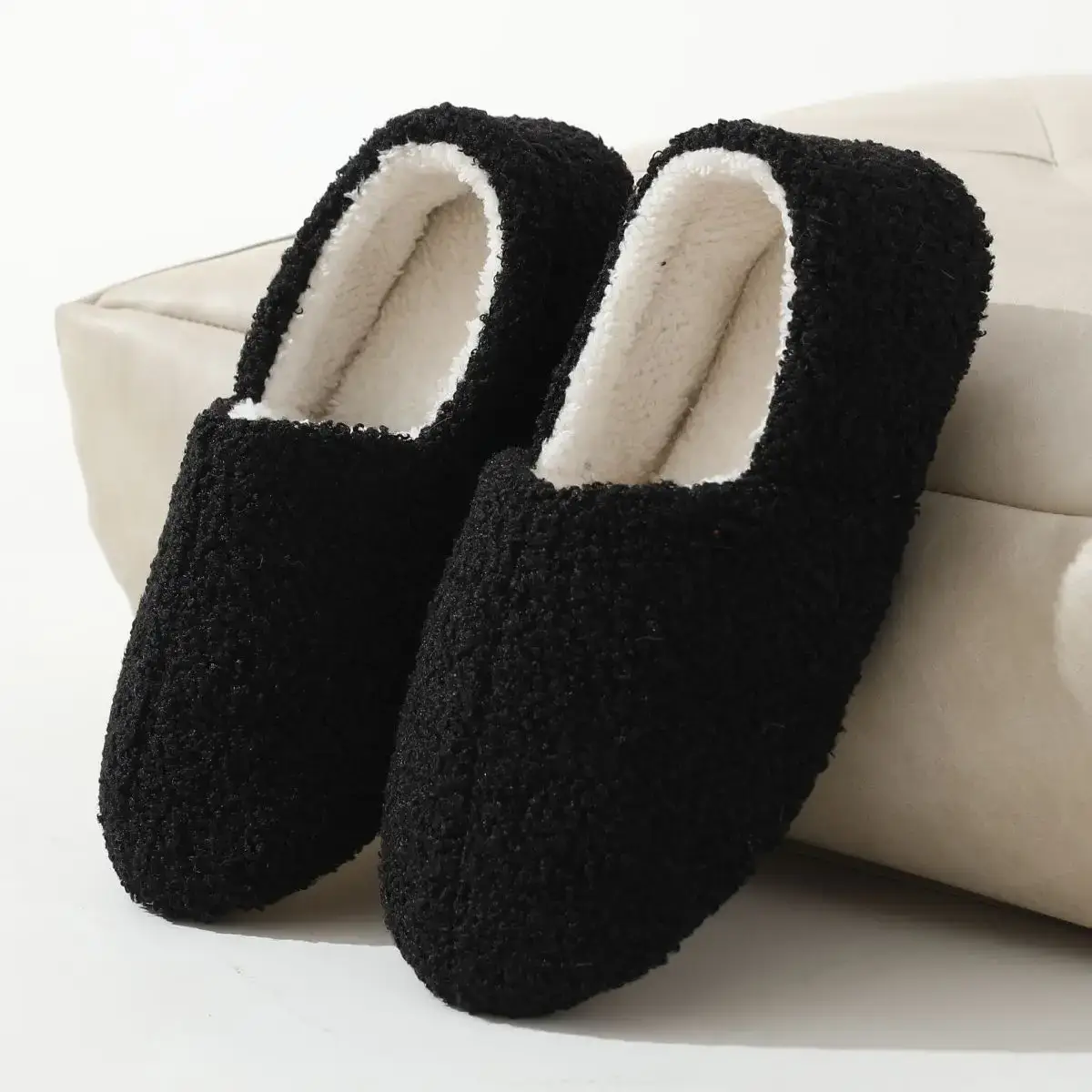 Black Memory Sponges Dance Slippers Home Shoes — feature 5