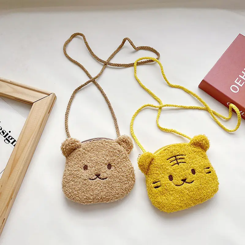 Cute Bear Coin Purse for Boys Girls Crossbody Bag