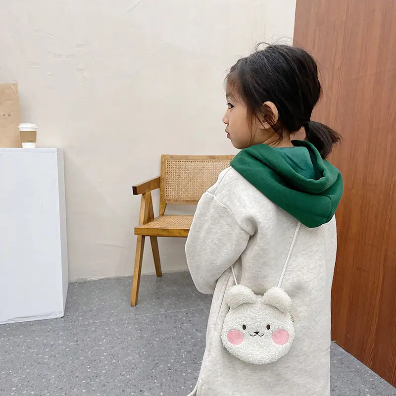 Cute Bear Coin Purse for Boys Girls Crossbody Bag