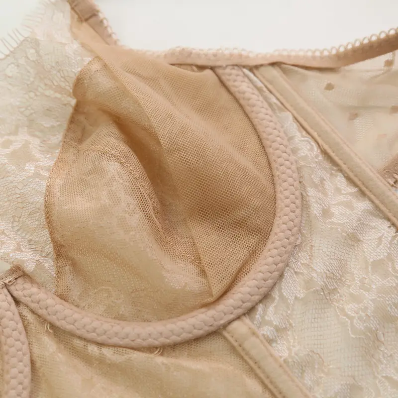 Ultra-Thin Cross-Lace Bra with See-Through Design — feature 7