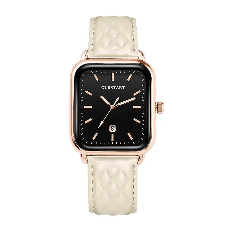 Korean Style Black Square Watch for Women - Image 2