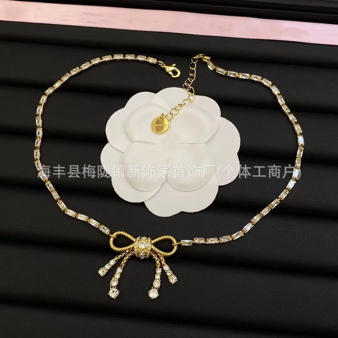 Pearl Bow Necklace Bracelet Set for Women - Image 8