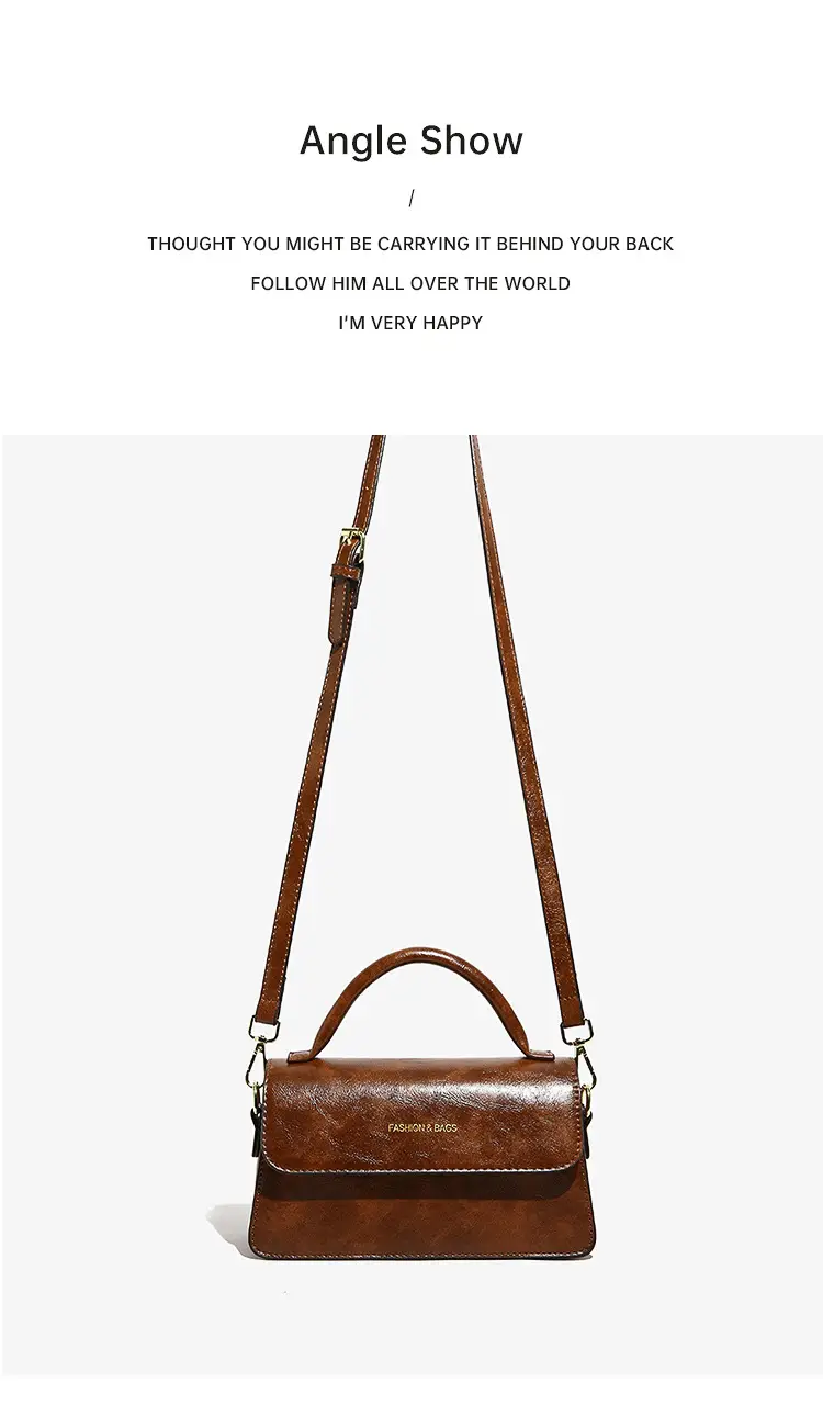 Korean Style Brown Satchel Bag for Women — feature 16
