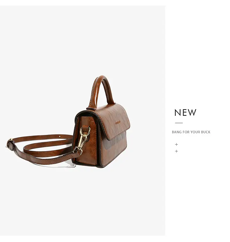 Korean Style Brown Satchel Bag for Women — feature 19