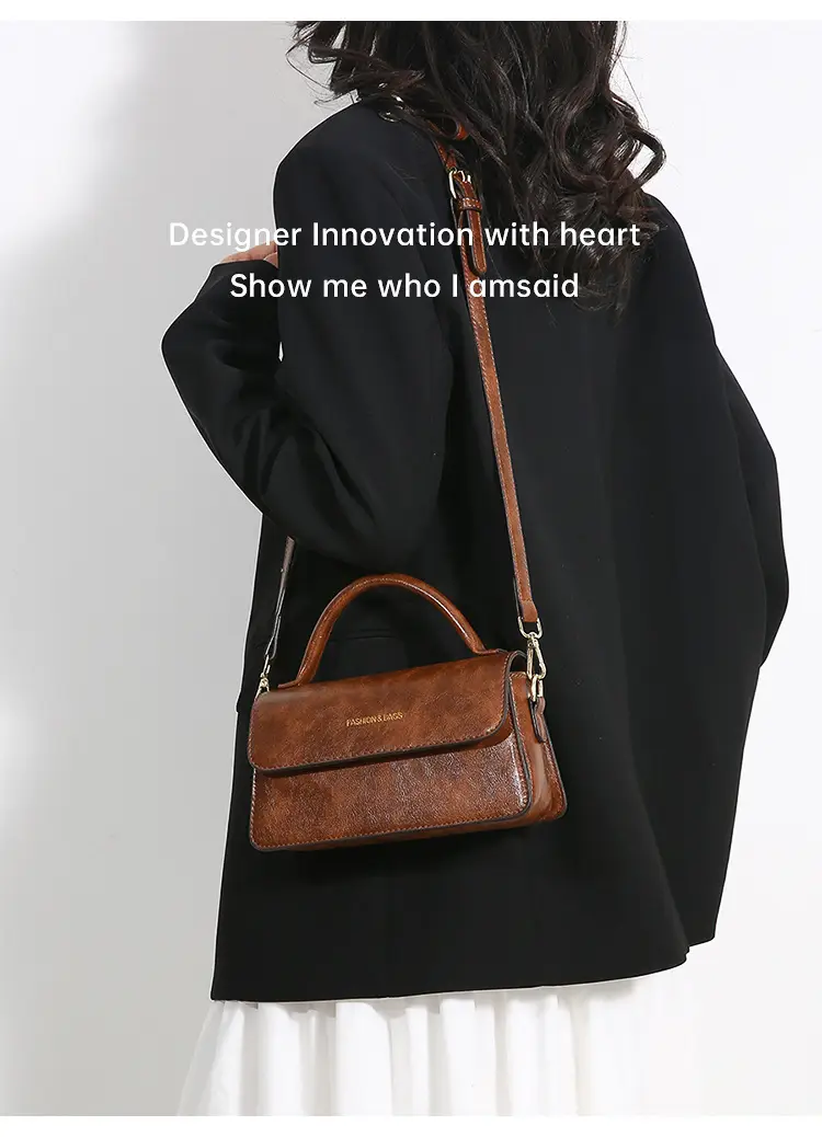 Korean Style Brown Satchel Bag for Women — feature 26