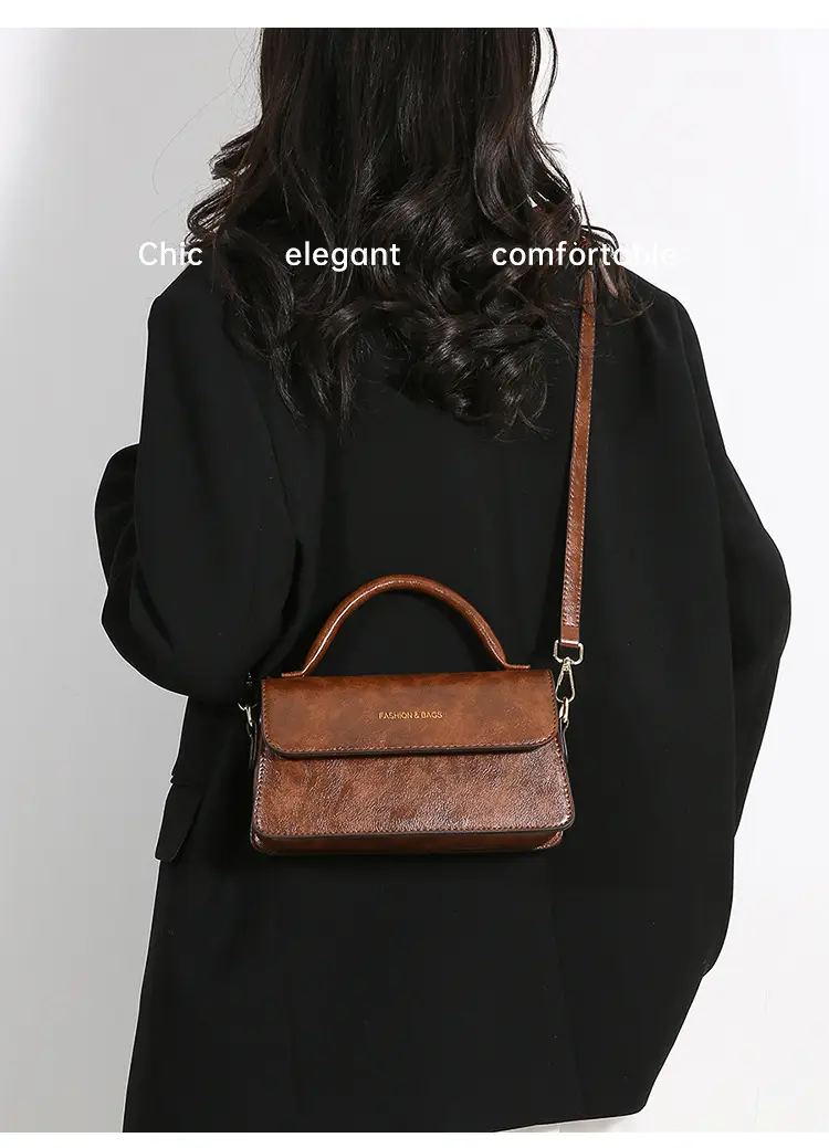 Korean Style Brown Satchel Bag for Women — feature 28