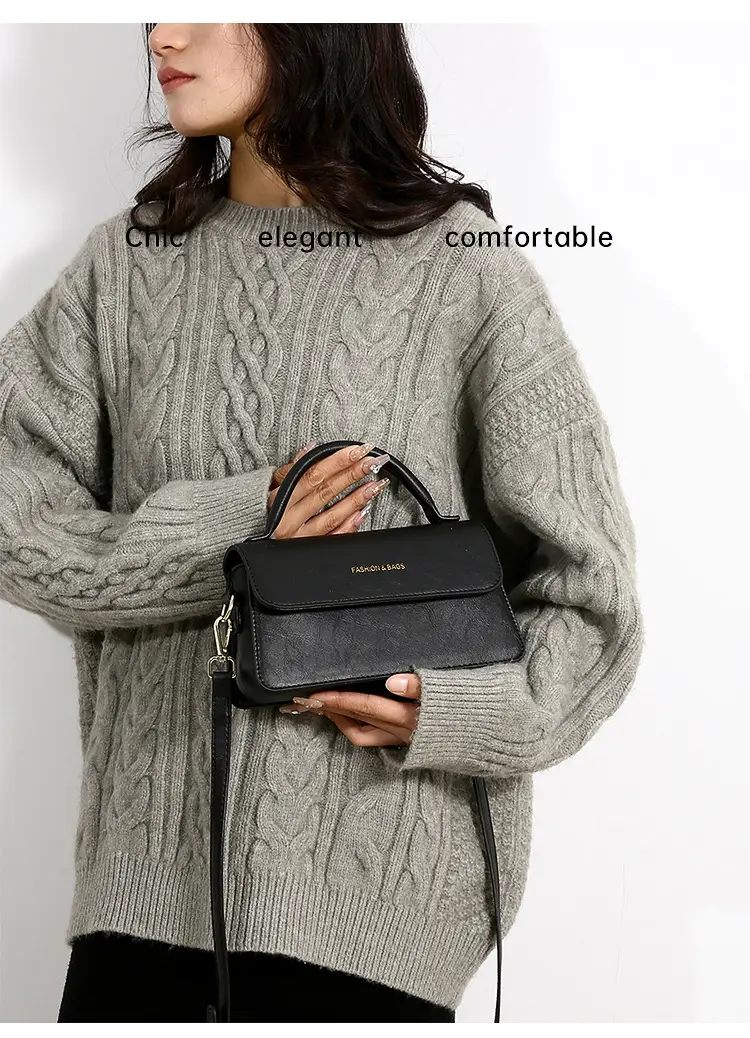 Korean Style Brown Satchel Bag for Women — feature 34