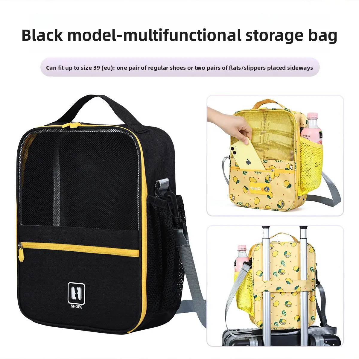 Shuxin 2024 Waterproof Travel Shoe Bag Grey - Image 15