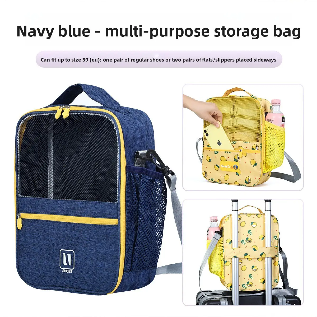 Shuxin 2024 Waterproof Travel Shoe Bag Grey - Image 16