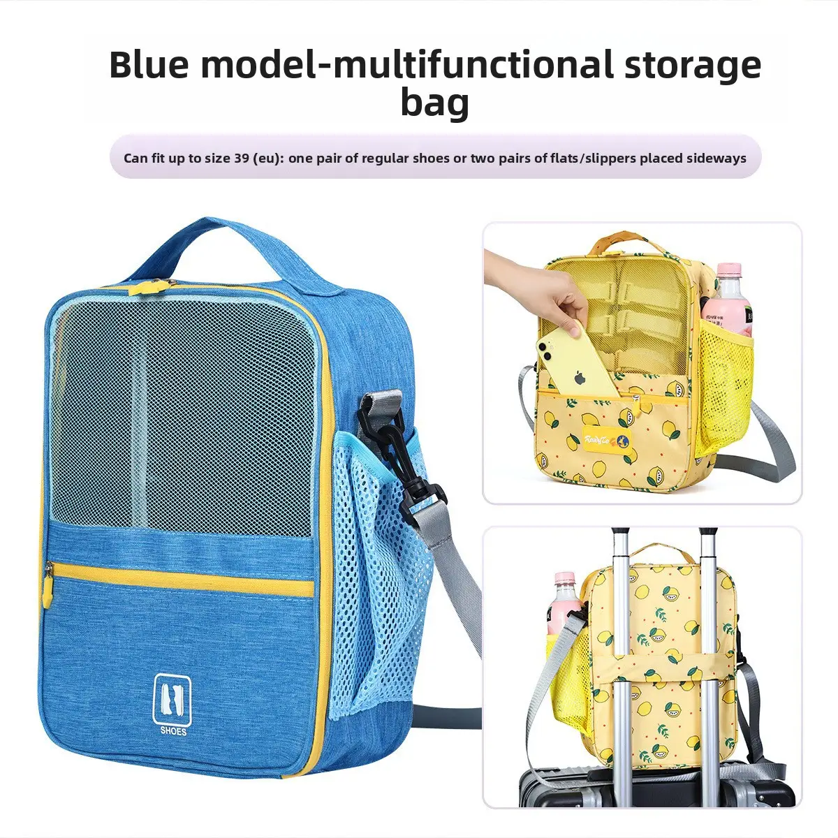 Shuxin 2024 Waterproof Travel Shoe Bag Grey - Image 19