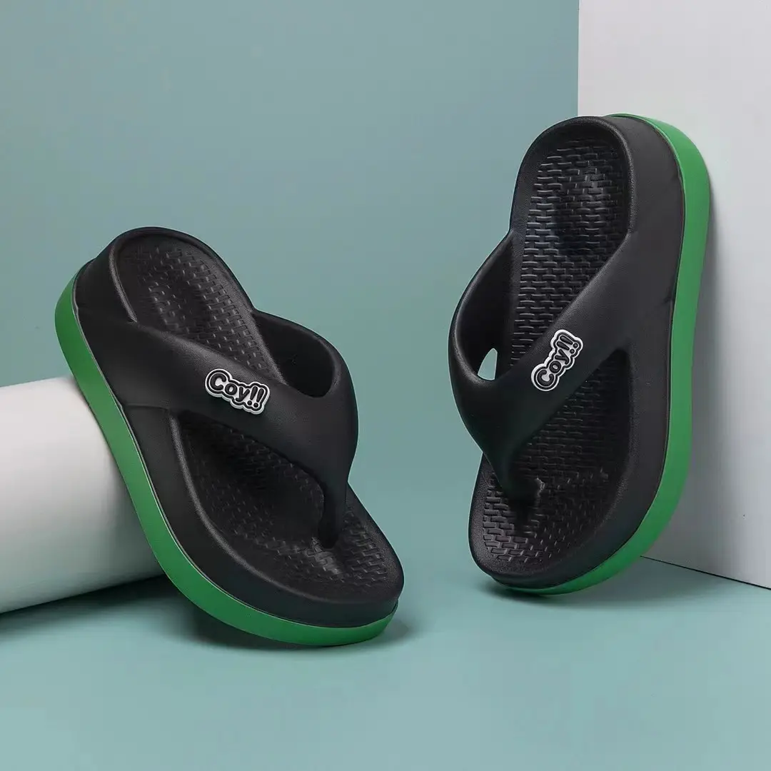 Women Summer Flip Flops White Thick Sole Beach Sandals