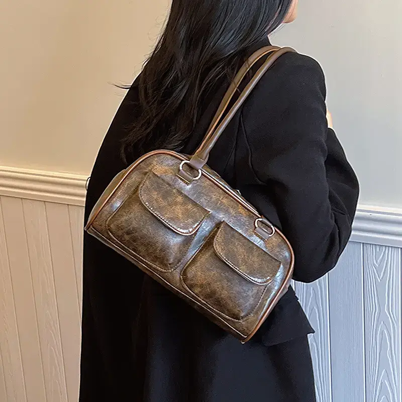 Retro Underarm Bag Women 2023 Winter Shoulder Hand Carry - Image 4