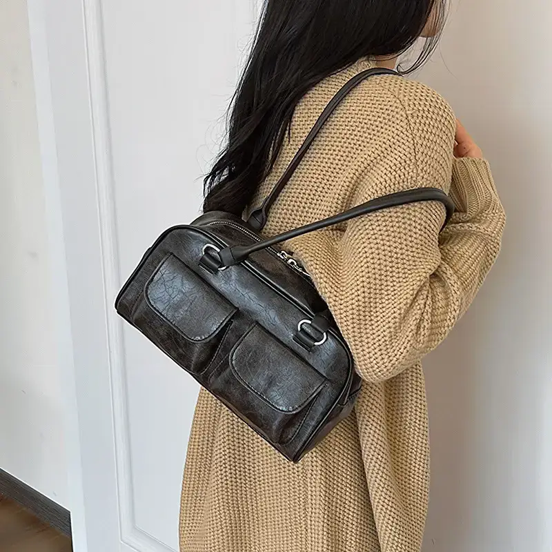 Retro Underarm Bag Women 2023 Winter Shoulder Hand Carry - Image 5