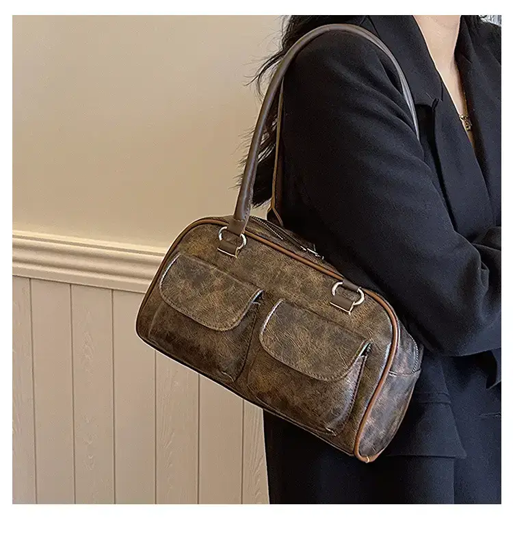 Retro Underarm Bag Women 2023 Winter Shoulder Hand Carry — feature 8