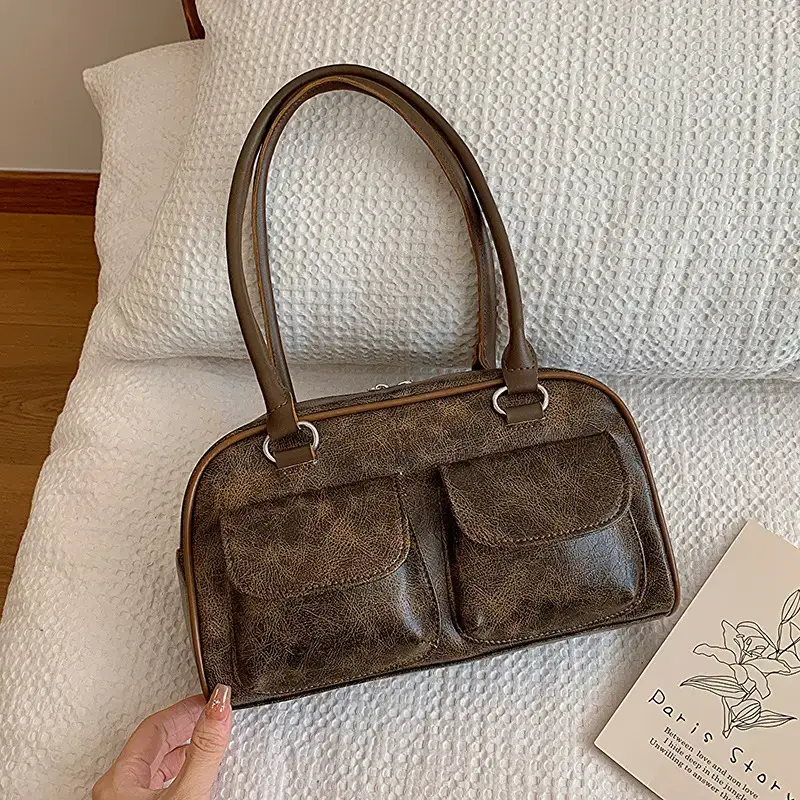 Retro Underarm Bag Women 2023 Winter Shoulder Hand Carry - Image 2