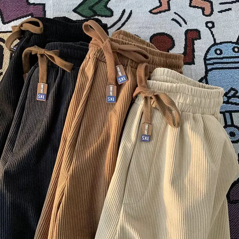 Vintage Brown Corduroy Loose Fit Men's Pants - Image 9
