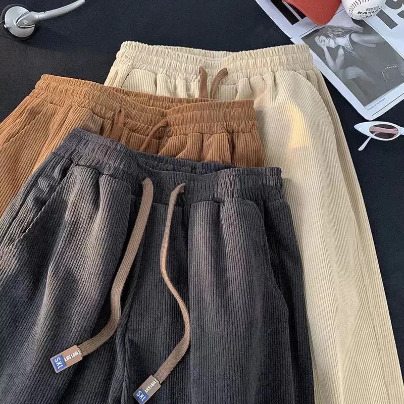 Vintage Brown Corduroy Loose Fit Men's Pants - Image 10