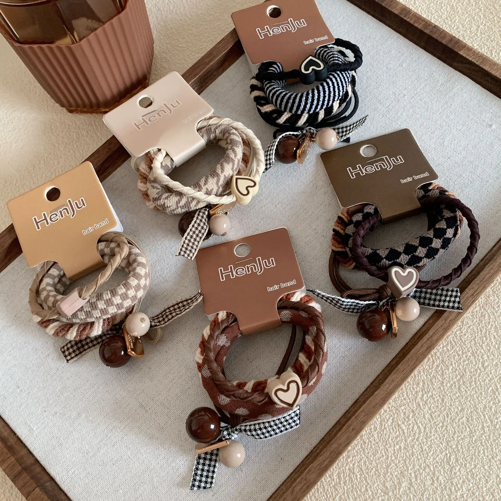 Women's Heart Charm Hair Band with High Elasticity — feature 13