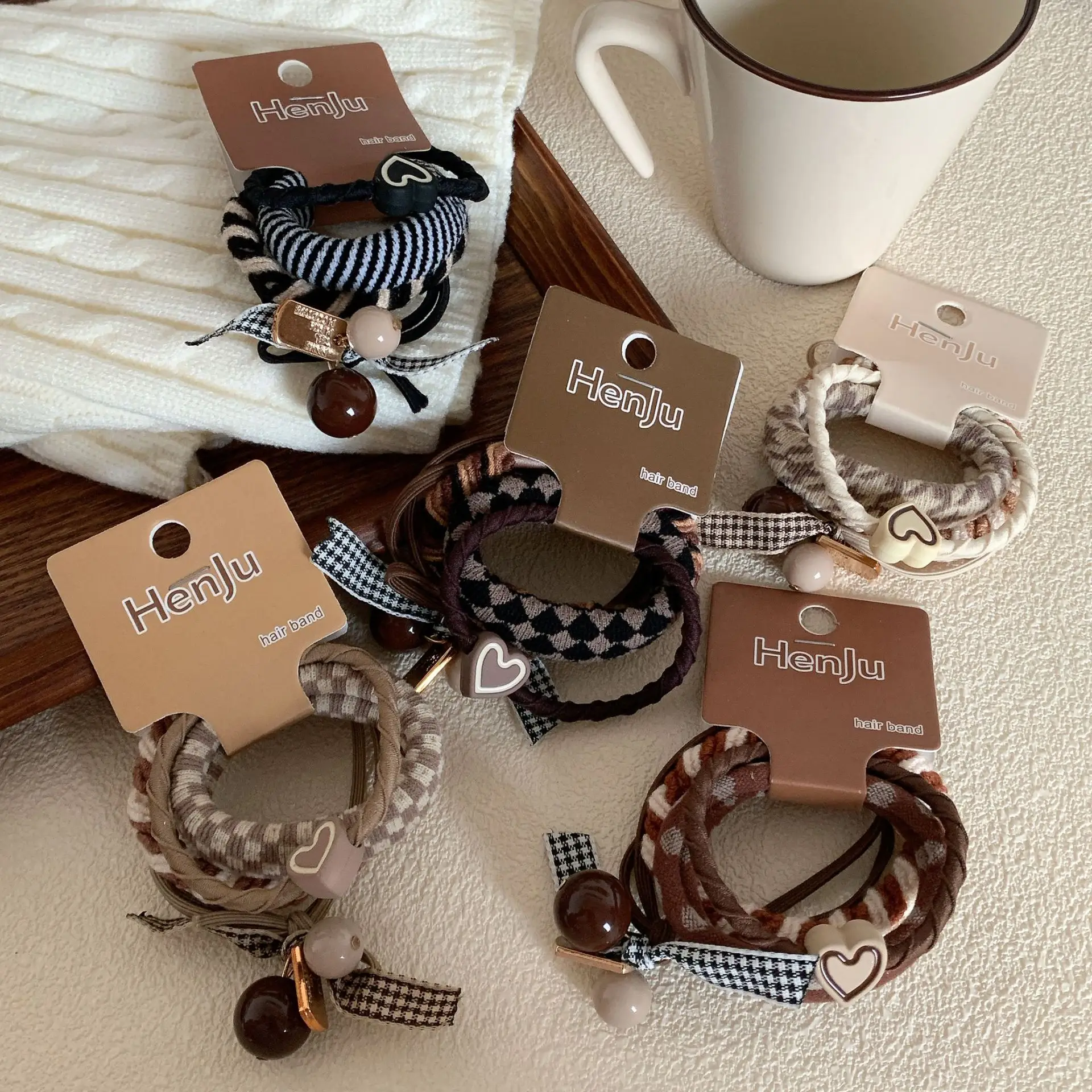 Women's Heart Charm Hair Band with High Elasticity — feature 14