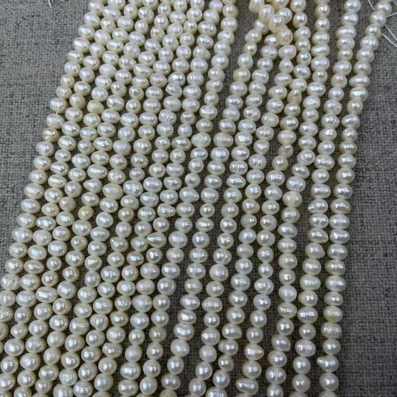 Natural Freshwater Pearl Punch Necklace Set 5-6mm — feature 6
