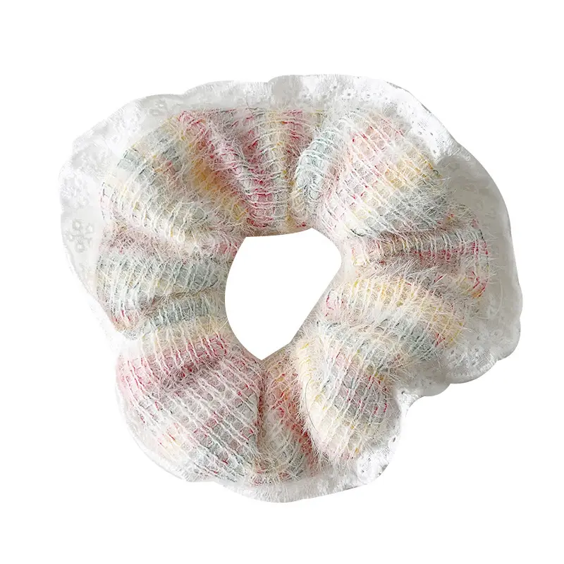 Autumn & Winter Lace Hair Bands Pearl Wool High-Grade Rubber