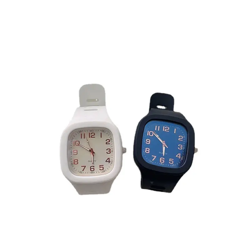 Internet celebrity square watch women's ins style simple temperament digital niche college style quartz watch for junior and senior high school students