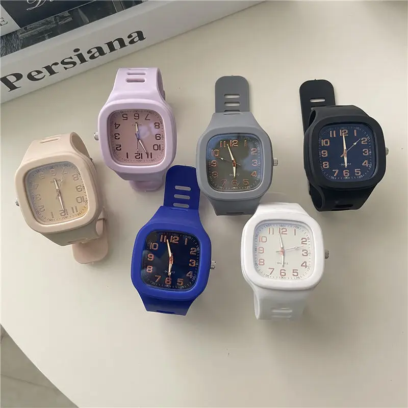 Internet celebrity square watch women's ins style simple temperament digital niche college style quartz watch for junior and senior high school students — feature 6