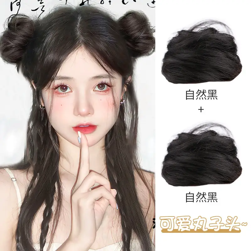 Natural Hair Ball Head Decor with Rubber Band - Image 24