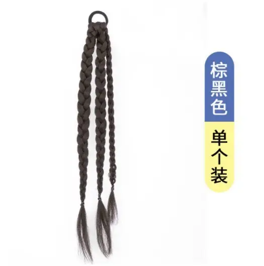 Natural Hair Ball Head Decor with Rubber Band - Image 18