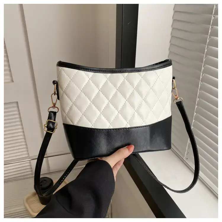 Women's White Brown Quilted Shoulder Bag 2022 — feature 19