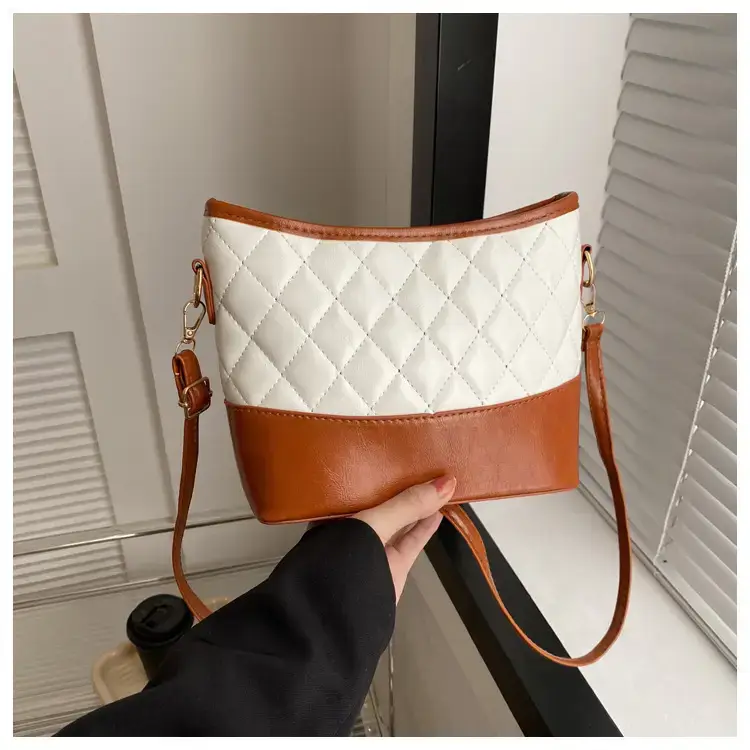 Women's White Brown Quilted Shoulder Bag 2022 — feature 20