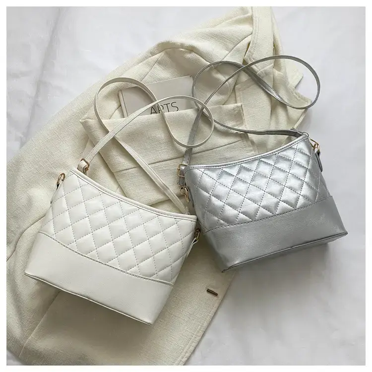 Women's White Brown Quilted Shoulder Bag 2022 — feature 21