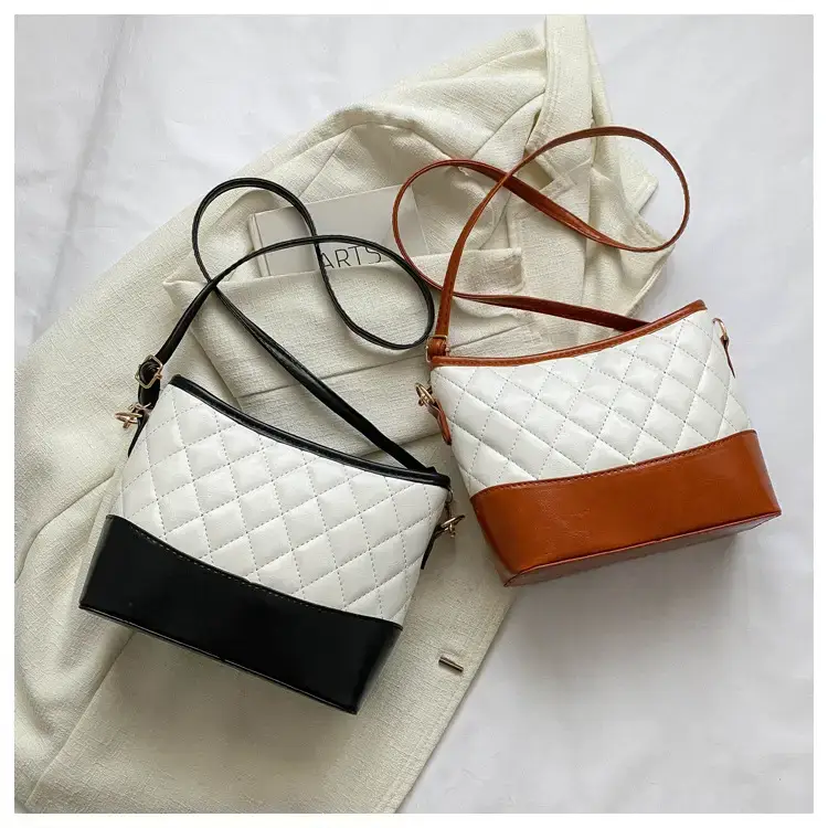 Women's White Brown Quilted Shoulder Bag 2022 — feature 22
