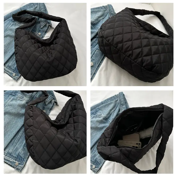 White Quilted Shoulder Bag for Women 2023 Winter — feature 7