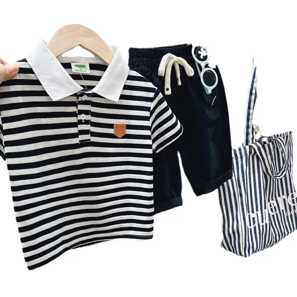 Boys Striped Polo Shirt 2024 Summer Casual Top - Image 8