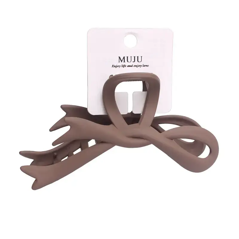 Maillard Style Hair Clip Large Bow Frosted Spray Paint Grab Clip High-End Back Head Shark Clip - Image 11