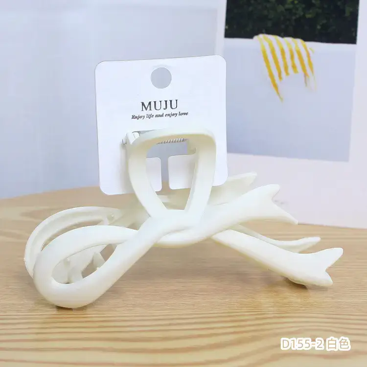 Maillard Style Hair Clip Large Bow Frosted Spray Paint Grab Clip High-End Back Head Shark Clip - Image 2