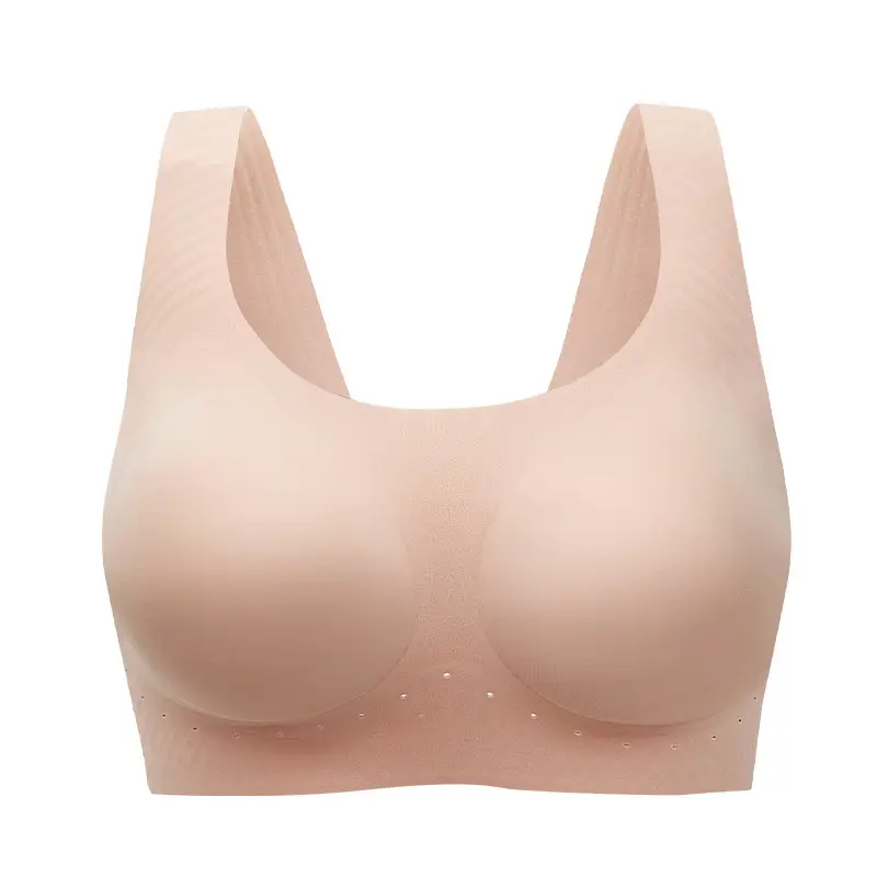 Seamless Underwear for Women, Soft Support, Anti-Sagging, Large Bust Appears Smaller, Semi-Fixed Cup, Wireless Tank Top Bra, Ultra-Soft