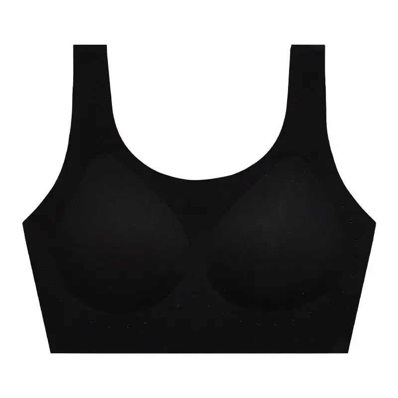 Seamless Underwear for Women, Soft Support, Anti-Sagging, Large Bust Appears Smaller, Semi-Fixed Cup, Wireless Tank Top Bra, Ultra-Soft