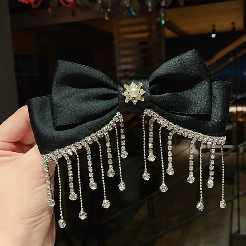 Red Tassel Bow Hair Clip for Bridal Wedding Engagement - Image 16
