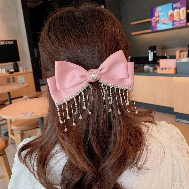Red Tassel Bow Hair Clip for Bridal Wedding Engagement - Image 17