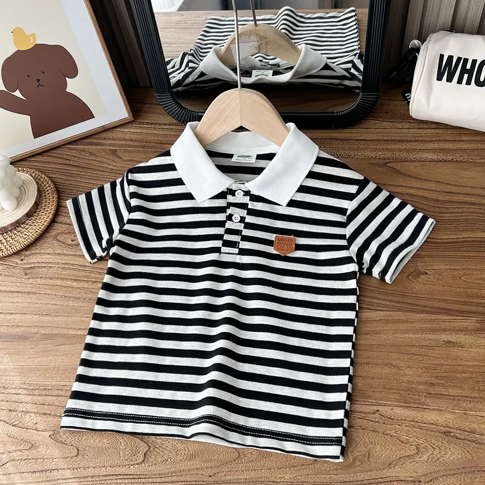 2024 Summer Boys Striped Cotton T-Shirts — feature 2