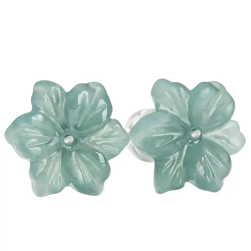 Jade Blue Water Orchid Earrings S925 Silver - Image 5