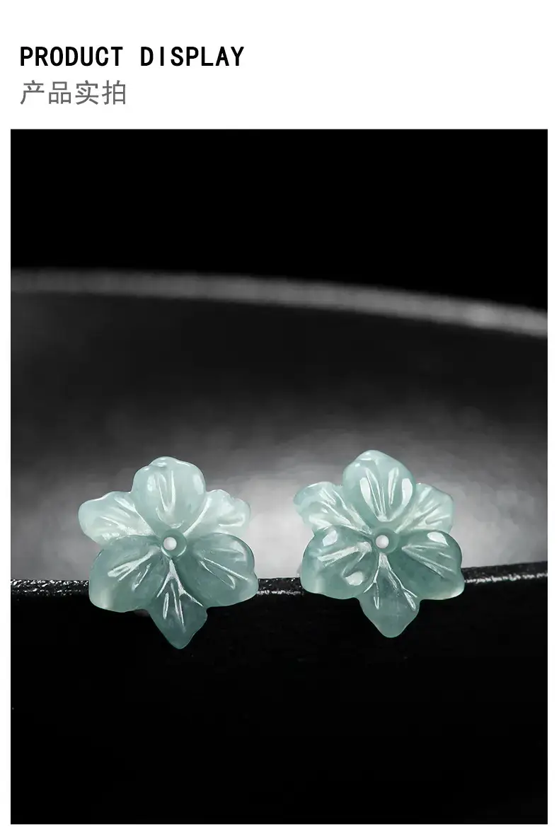 Jade Blue Water Orchid Earrings S925 Silver — feature 7