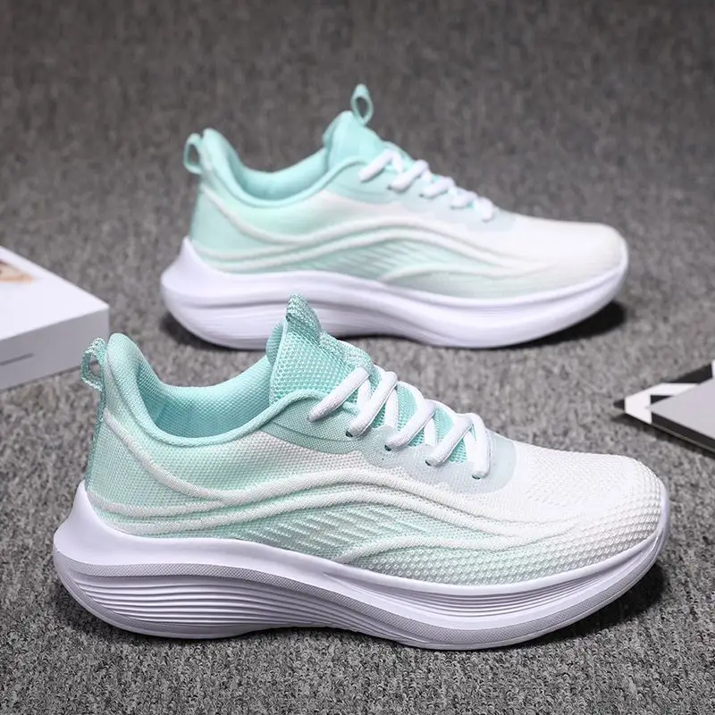 2025 Ultra-Light Running Shoes Women Mint Green Mesh - Image 2