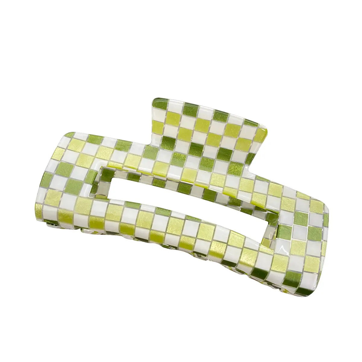 Rainbow Checkerboard Hair Clip for Women