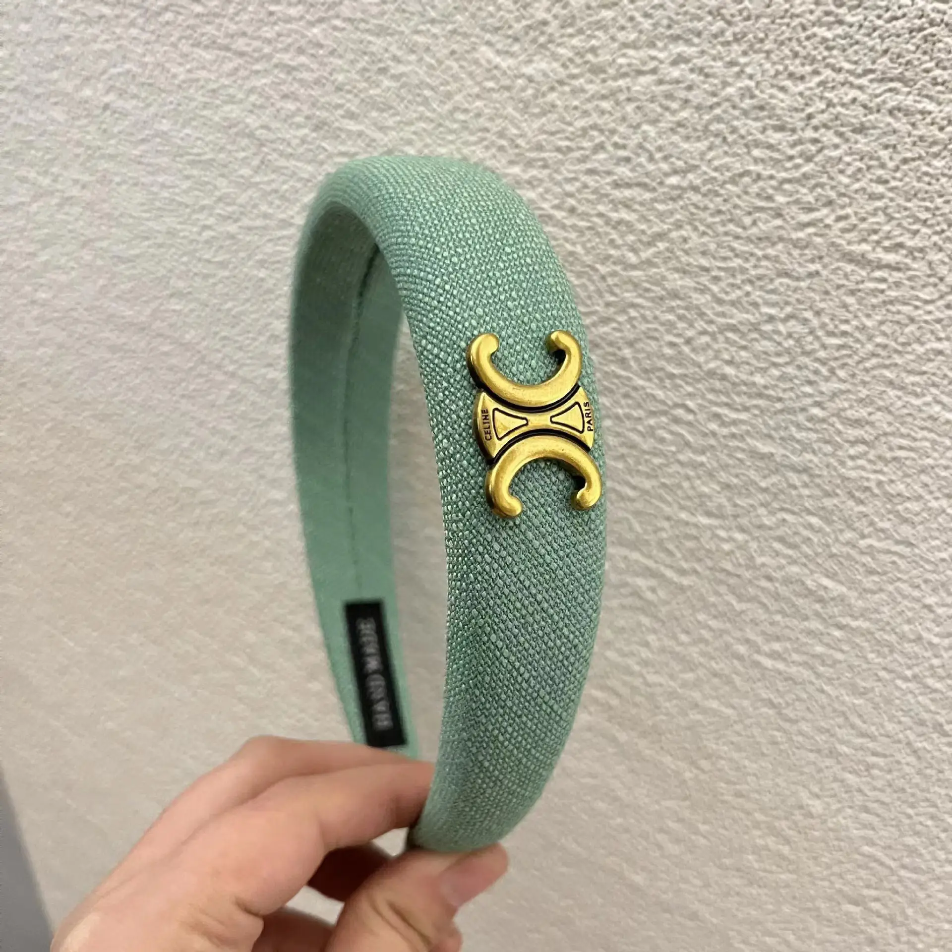 Green High Cranial Top Sponge Headband Women Autumn Winter Elegant Wide-brimmed Headband — feature 8