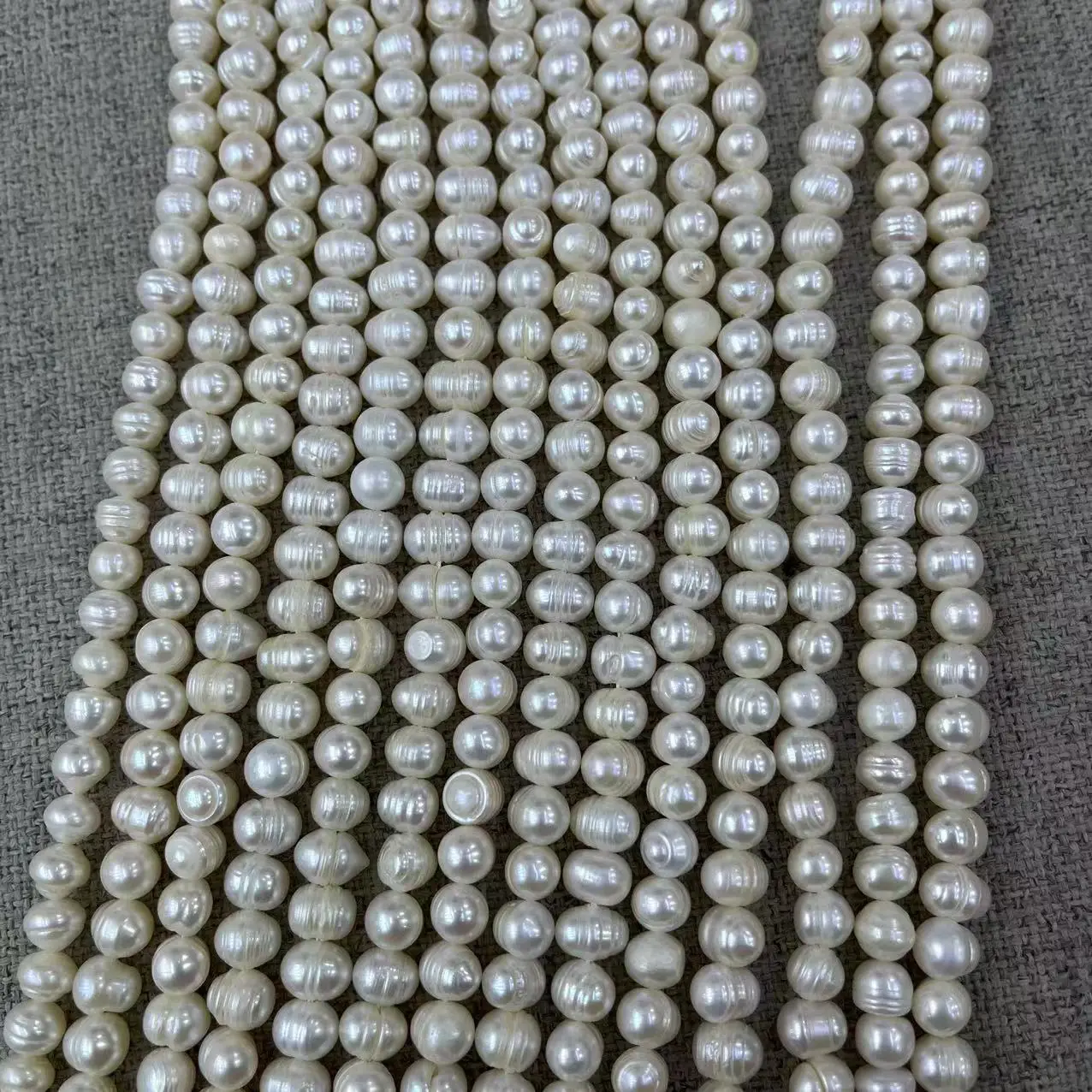 Natural Freshwater Pearl Punch 6-7mm Semi-Finished Thread — feature 3