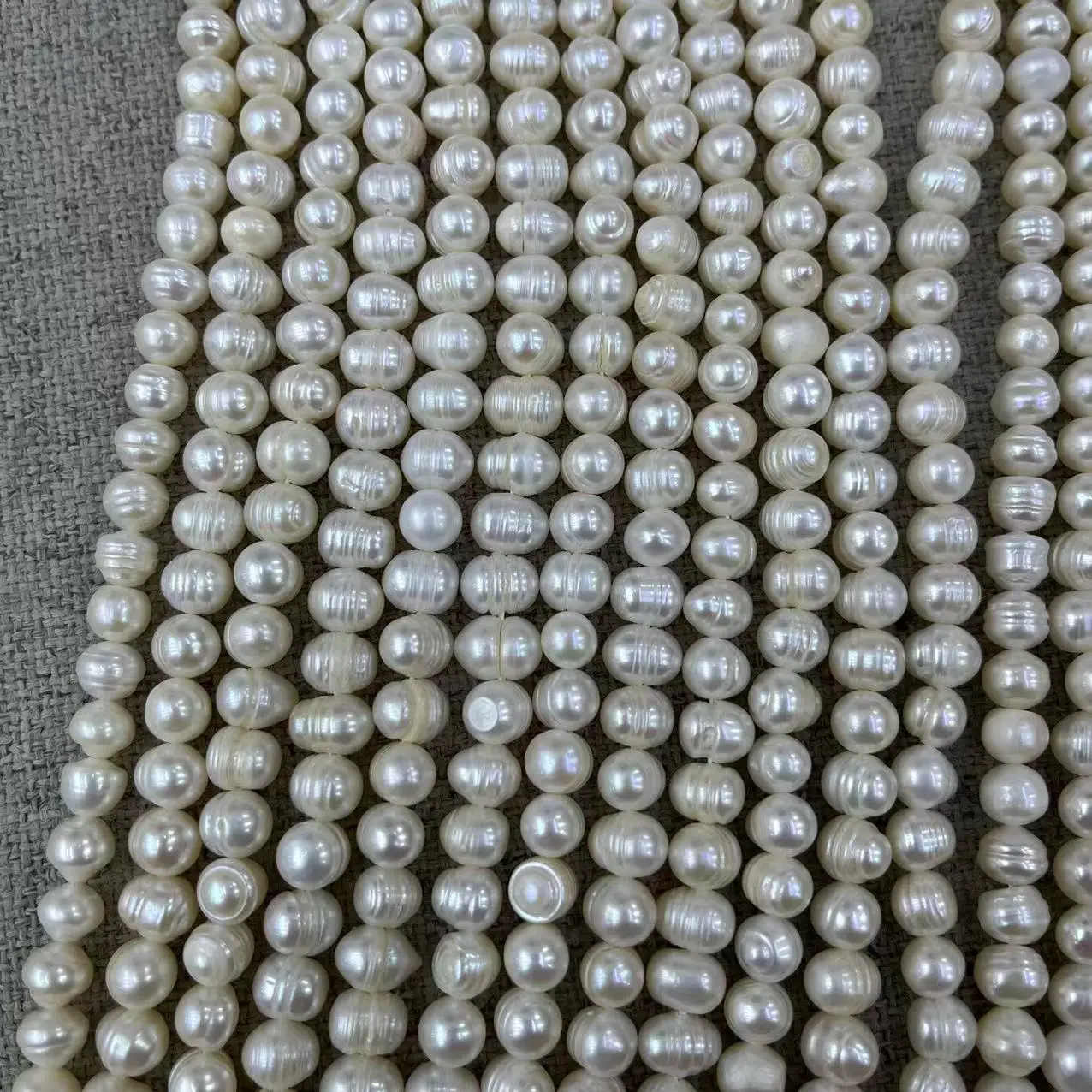 Natural Freshwater Pearl Punch 6-7mm Semi-Finished Thread — feature 4